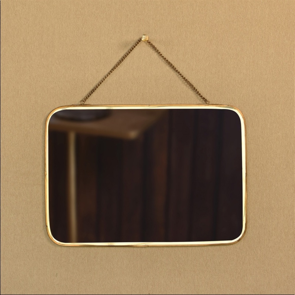 ESTELLE BRASS WALL MIRROR HORIZONTAL